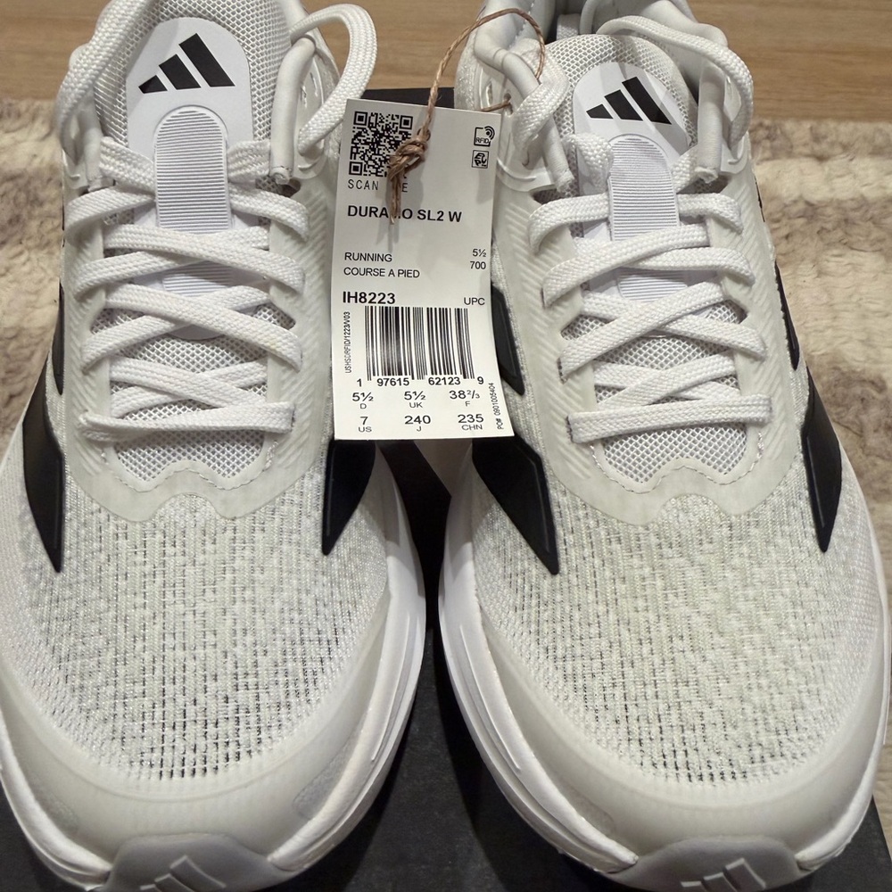 Adidas Women’s Duramo White and Black Sneakers
